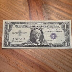 Series 1957 B Silver Certificate One Dollar Bill